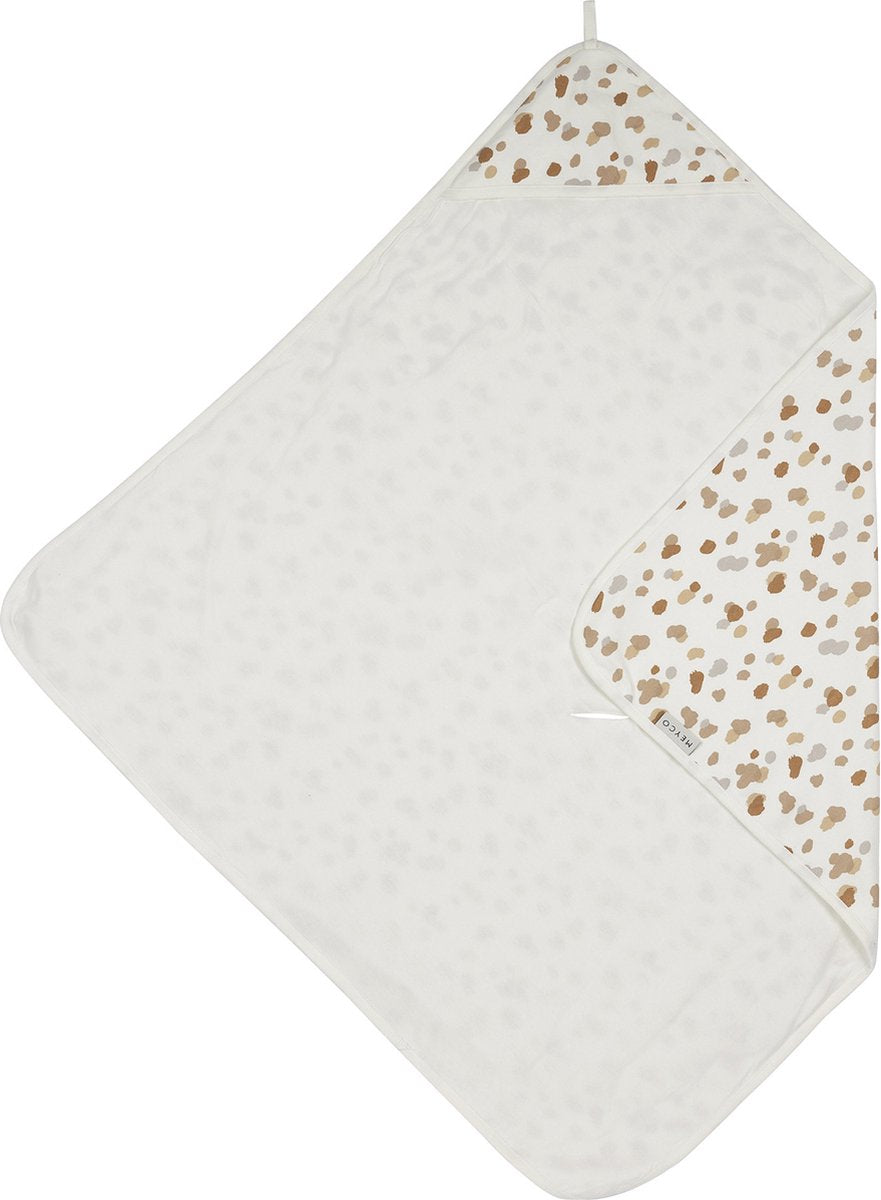 Cape de bain taches bébé Meyco - neutre - 90x90cm
