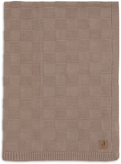 Jollein couverture bébé berceau - 100x150cm - box knit - café au lait