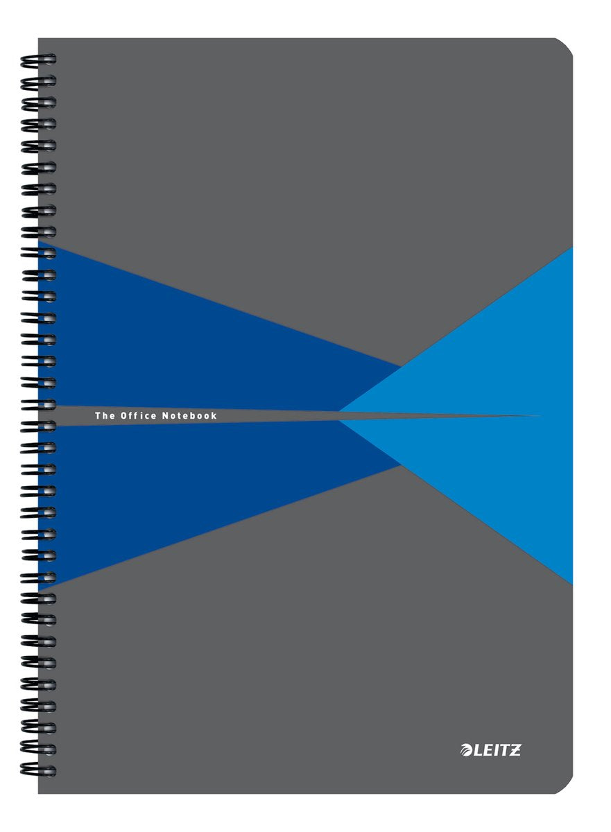 Carnet de bureau Leitz a4 ligné - avec couverture pp - papier 80 grammes - bleu