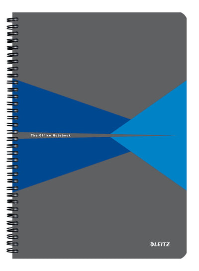Carnet de bureau Leitz a4 ligné - avec couverture pp - papier 80 grammes - bleu