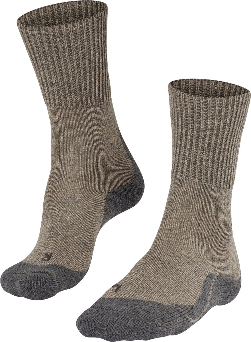 Falke tk1 laine anti-ampoules laine épaisse matériau fonctionnel chaussettes de marche femme beige - taille 35-36