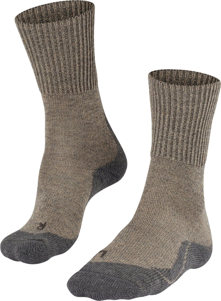Falke tk1 laine anti-ampoules laine épaisse matériau fonctionnel chaussettes de marche femme beige - taille 35-36
