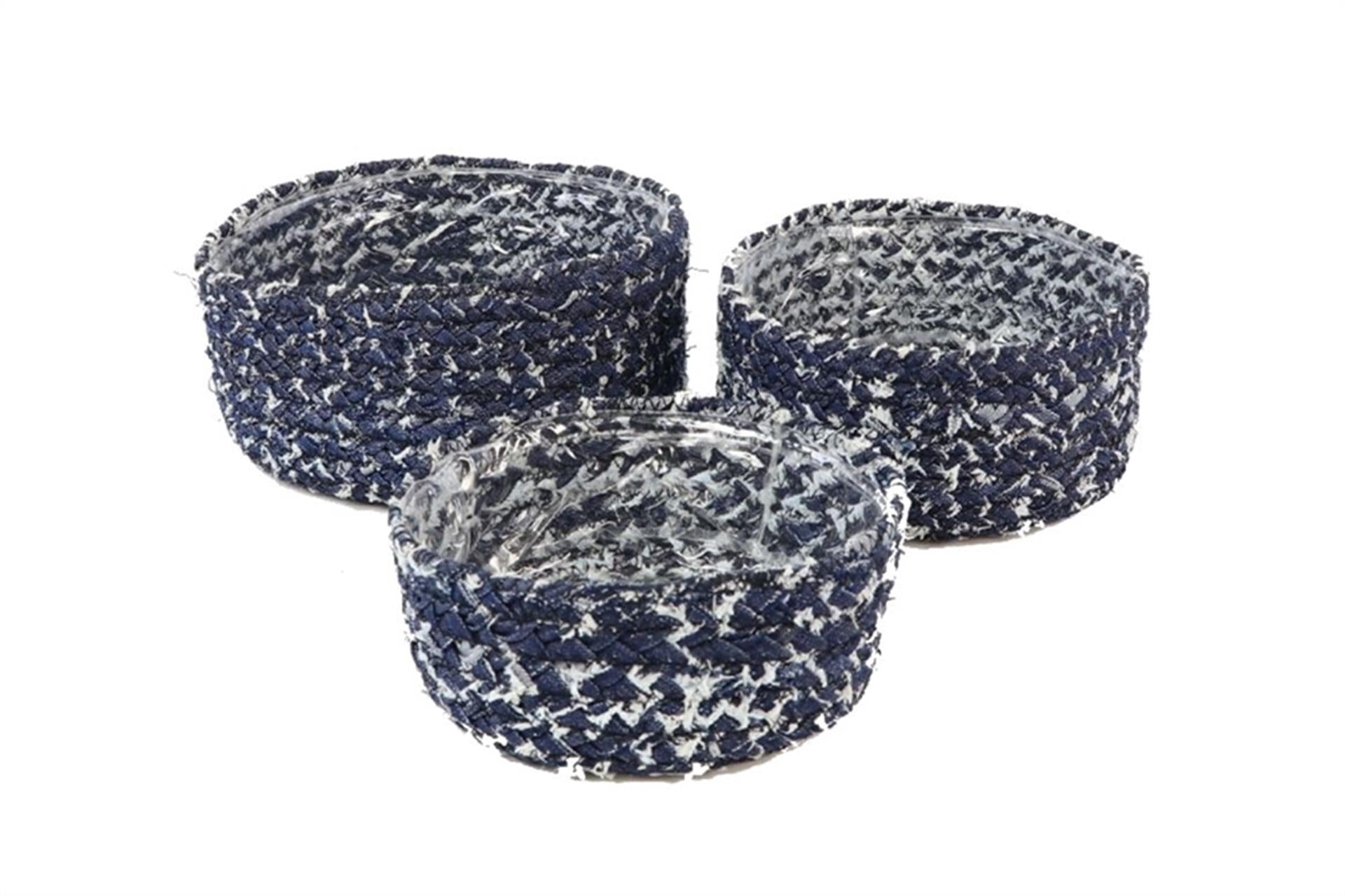HBx natural living panier jeans lot de 3 pièces