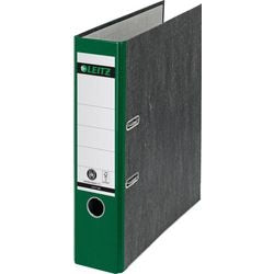 Ordner leitz 1080 papier cartonné largeur 8 cm trou pour le pouce vert étiquette au dos papier de garde