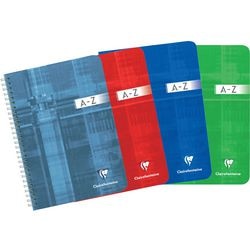 Cahier à spirale 8549 90g m2 14,8x21cm index a-z 180 pages 90 feuilles