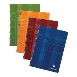 Écriture spirale clairfontaine 8145 carton 90g m2 21x29,7cm ligné 100 pages 50 feuilles