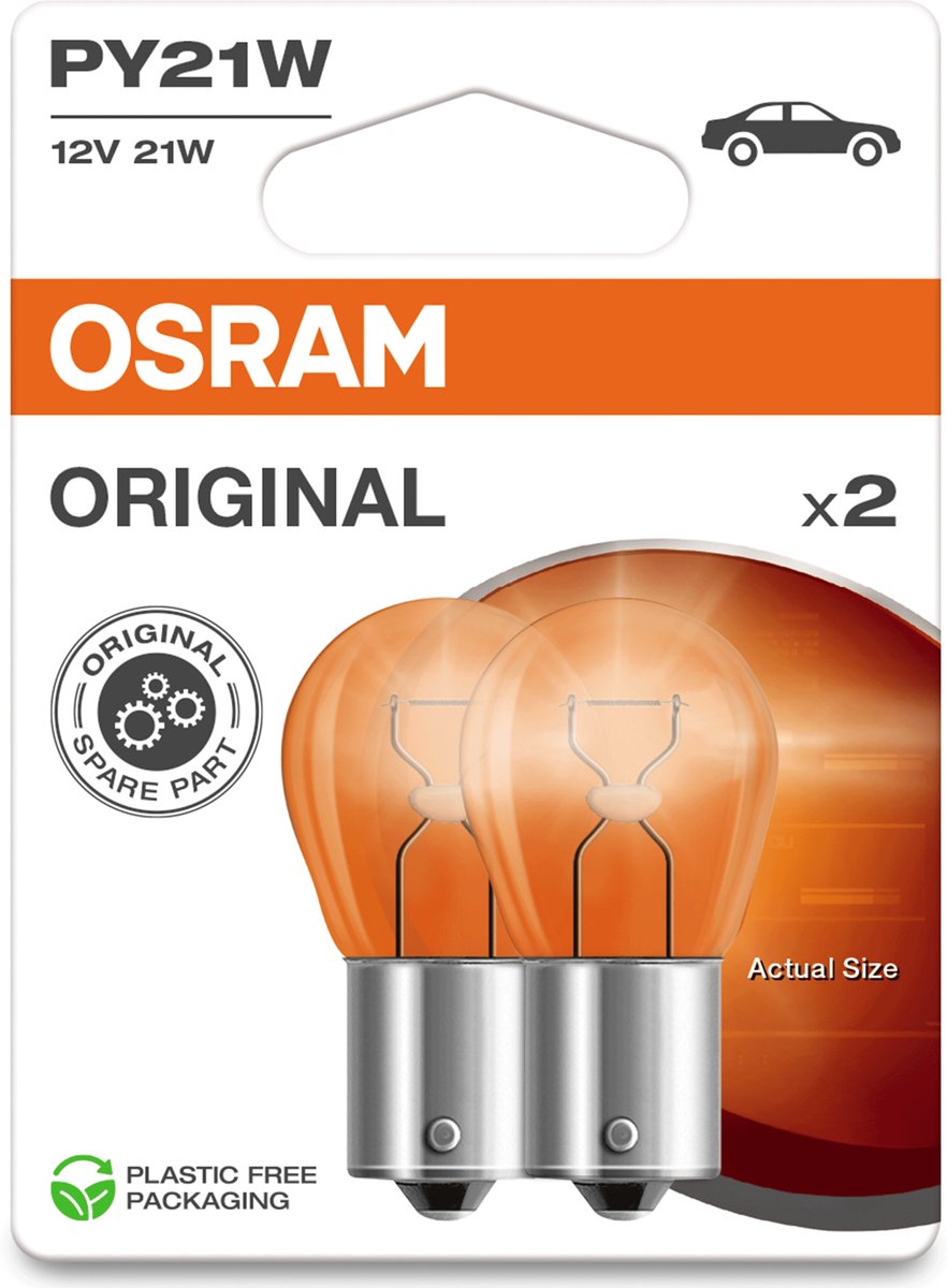 Osram py21w - 21w - bau15s - ambre