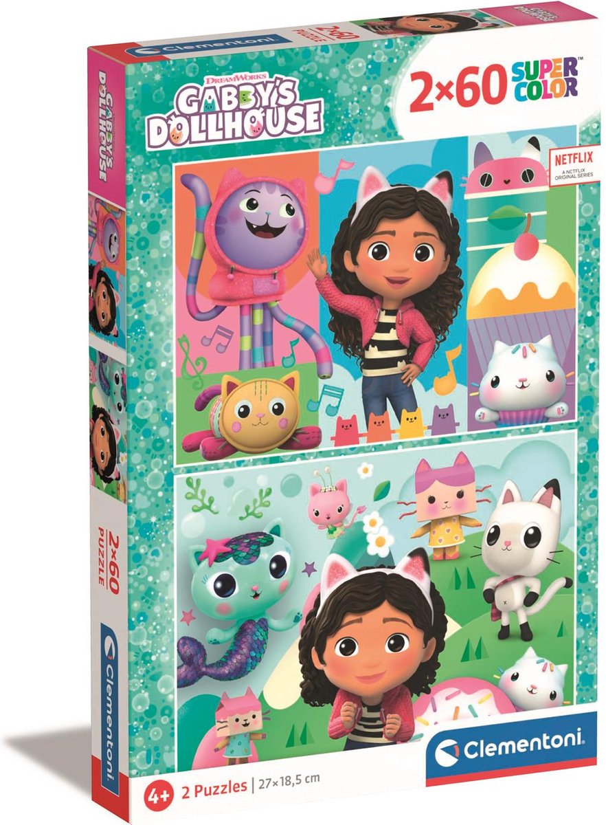 Clementoni Puzzle Gabby's Poppenhuis, 2x60st.