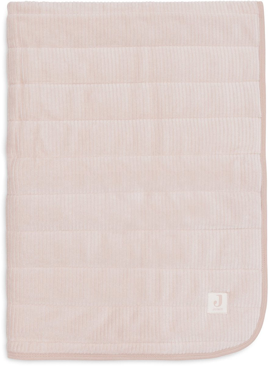 Jollein couverture bébé berceau - 75x100cm - velours côtelé - rose sauvage