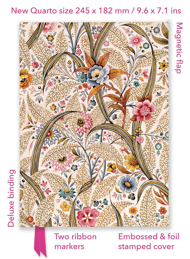 Carnet quarto Flame Tree - William Kilburn : papier de fin en marbre (journal quarto déjoué)