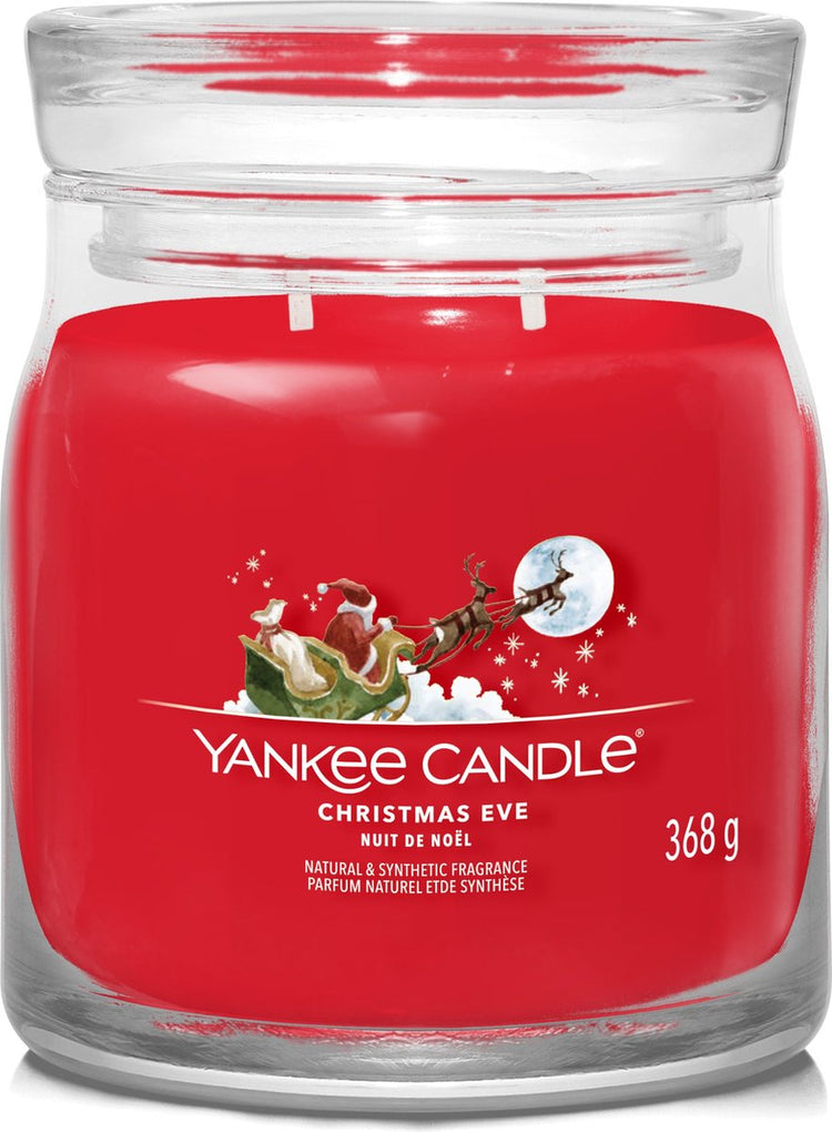 Bougie Yankee - Bougie parfumée moyenne réveillon de Noël - 50 heures de combustion - 2 mèches