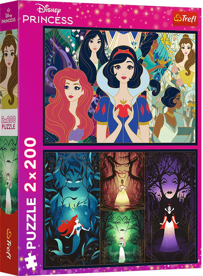 Puzzle Trefl Princesse Disney - 2x200 pièces - Princesses enchanteresses.