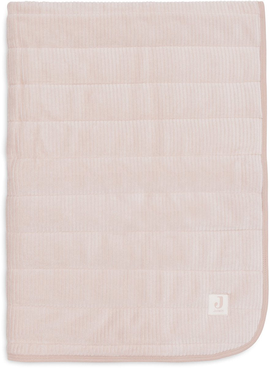 Jollein couverture bébé berceau - 75x100cm - velours côtelé - rose sauvage