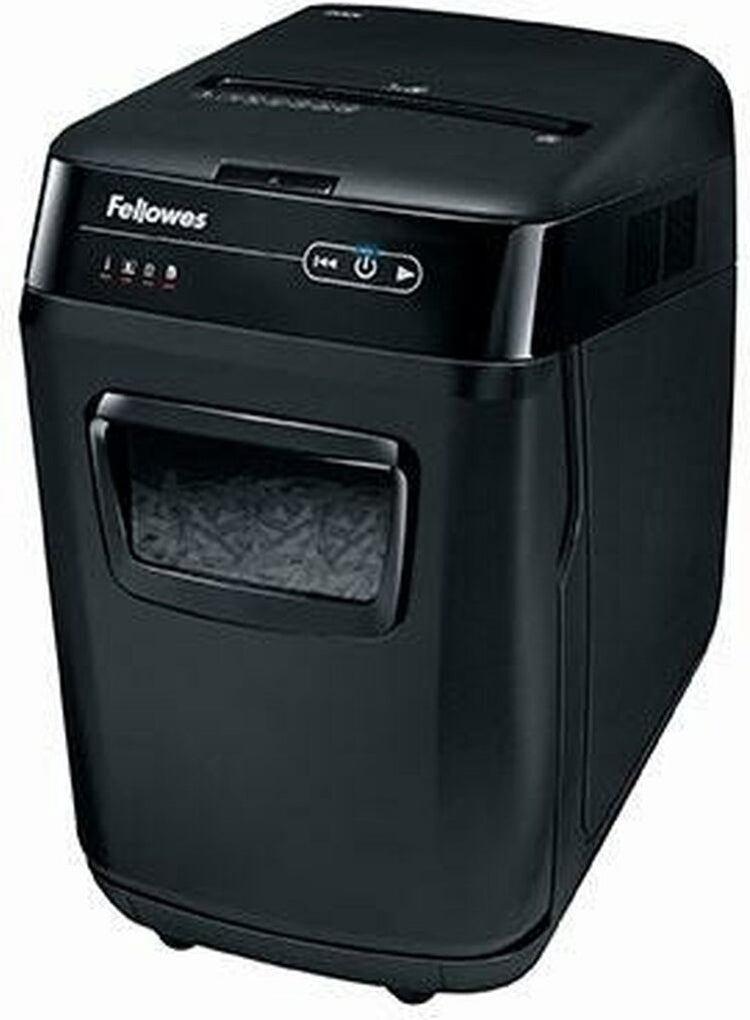 Destructeur de papier Fellowes automax 200c - automatique - p-4 - 200 feuilles - silencieux - noir