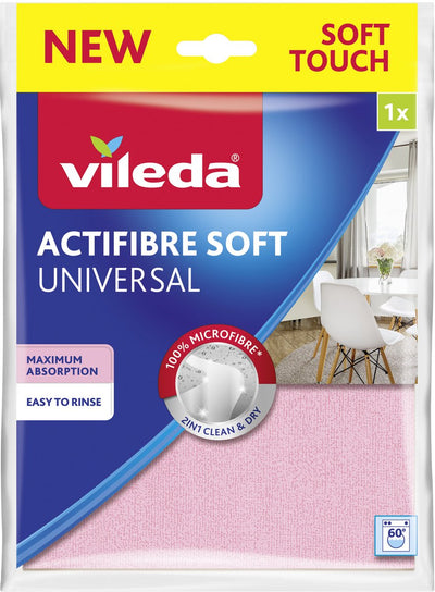 Vileda actifibre soft - chiffon de nettoyage universel - doux - ultra-absorbant