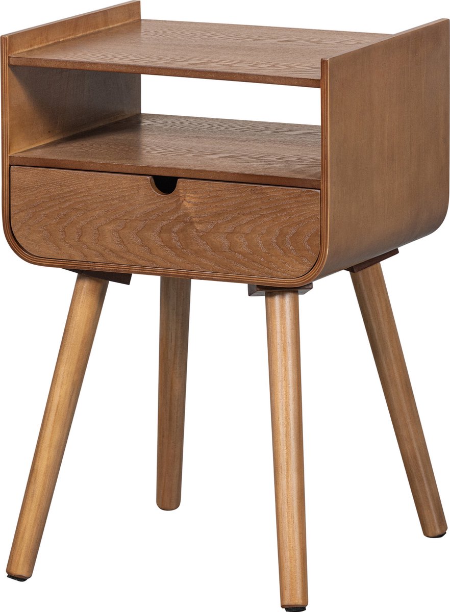 Table de chevet Woood Nils - bois - naturel - 54x36x30