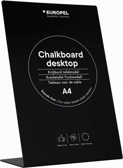 Tableau européen – forme L – modèle de table – A4 – noir – bois