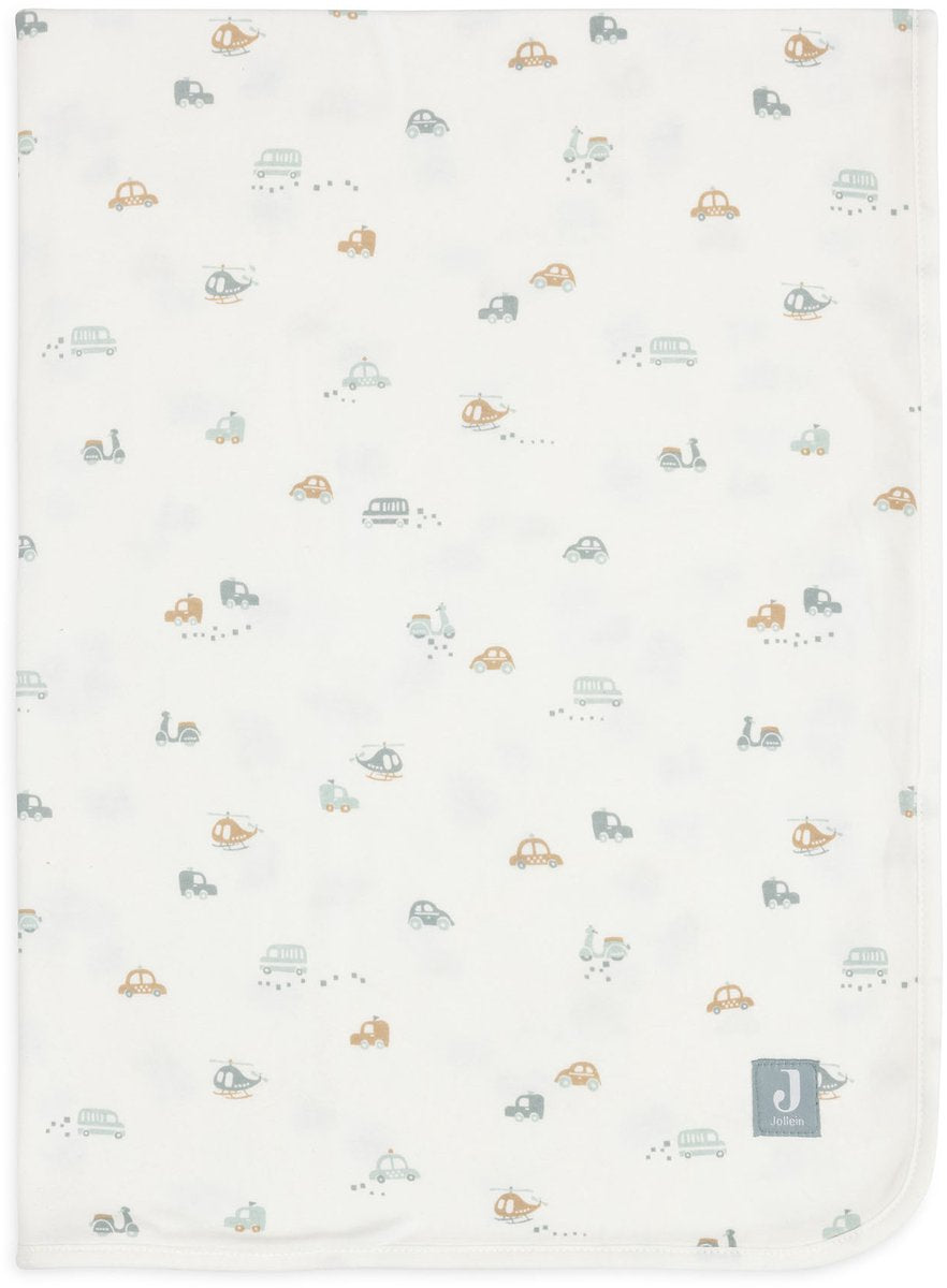 Jollein couverture de berceau jersey 75x100cm - couverture de berceau bébé - en déplacement