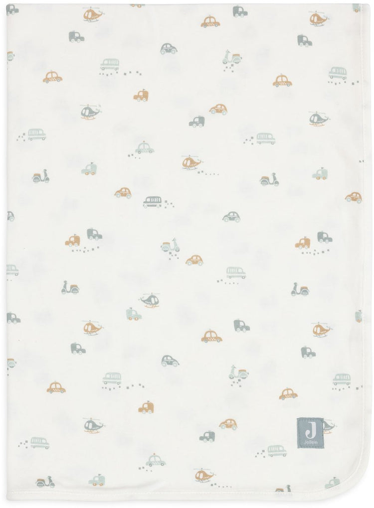 Jollein couverture de berceau jersey 75x100cm - couverture de berceau bébé - en déplacement