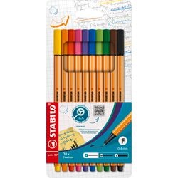 STABILO POINT 88 FINELLER SET avec 10 pièces