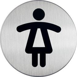 Panneau d'information Pic toilettes pour femmes en acier inoxydable durable