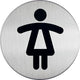 Panneau d'information Pic toilettes pour femmes en acier inoxydable durable