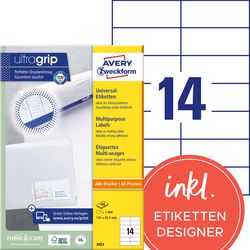 Etiquettes avery zweckform 3653 universelles 105x42,3mm