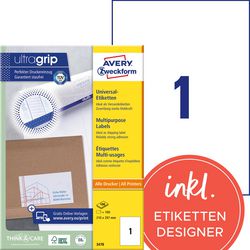 Etiquettes avery zweckform 3478 universelles 210x297mm
