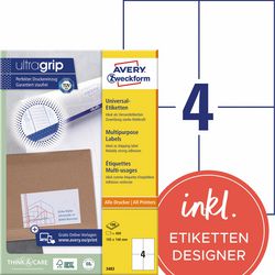 Etiquettes avery zweckform 3483 universelles 105x148mm