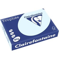 Papier de couleur clairefontaine 1971 80g m2 a4 bleu pastel