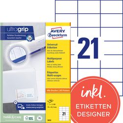 Etiquettes avery zweckform 3652 universelles 70x42,3mm