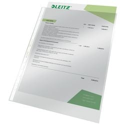 Couverture d'exposition Leitz 4712 PVC A4 11 trous ouverte en haut