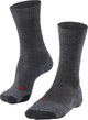 Falke tk2 chaussettes de marche en laine épaisse anti-ampoules en matériau fonctionnel hommes gris - taille 44-45