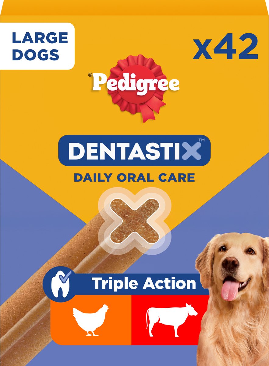 Pedigree dentastix - grand chien - soins dentaires - 42 bouchées