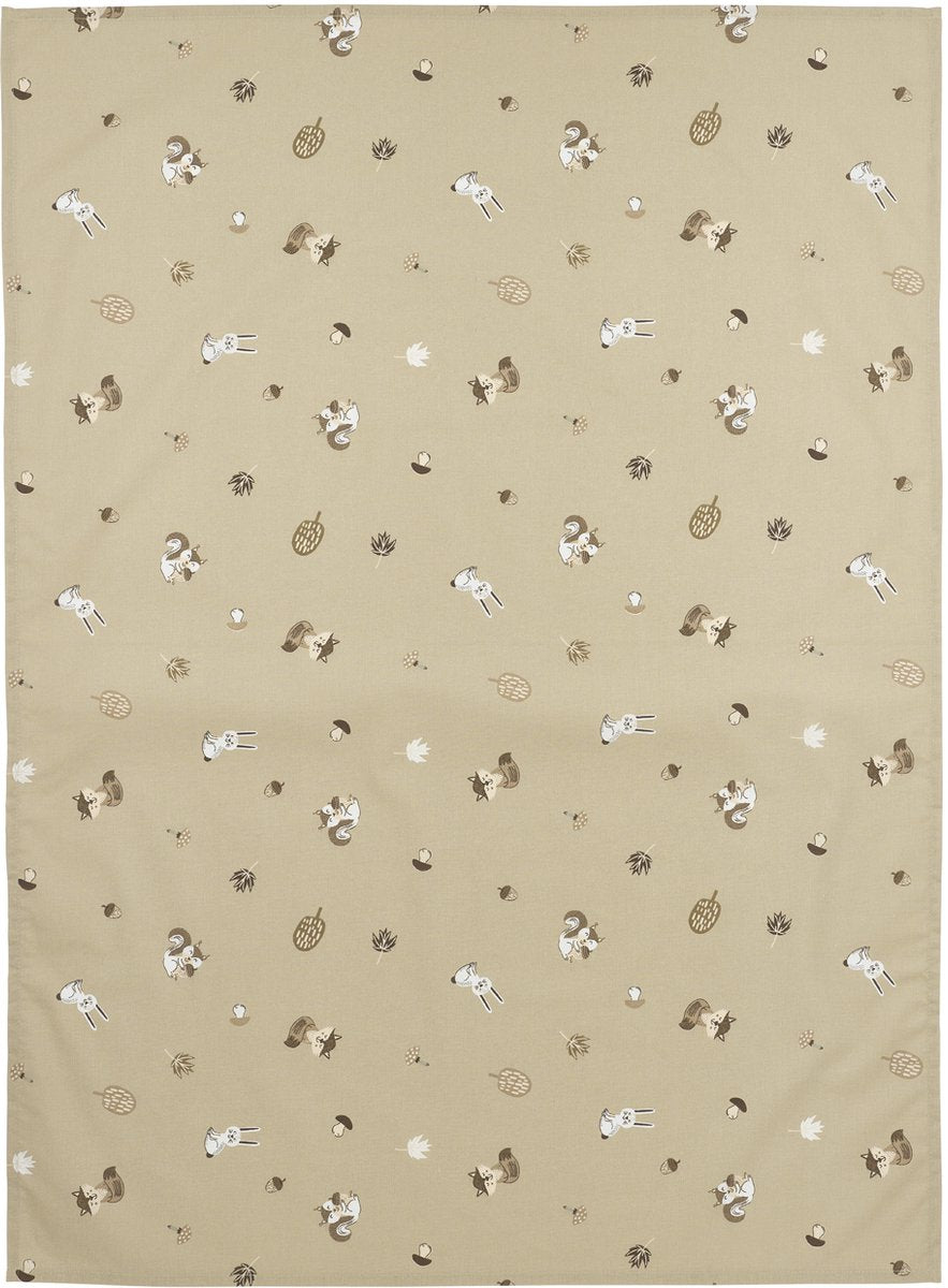 Drap de berceau Meyco bébé animaux de la forêt - sable - 75x100cm - 0,3 tog