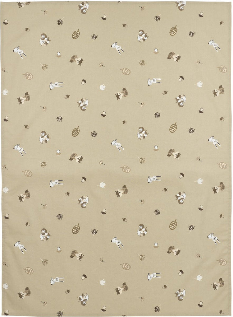 Drap de berceau Meyco bébé animaux de la forêt - sable - 75x100cm - 0,3 tog