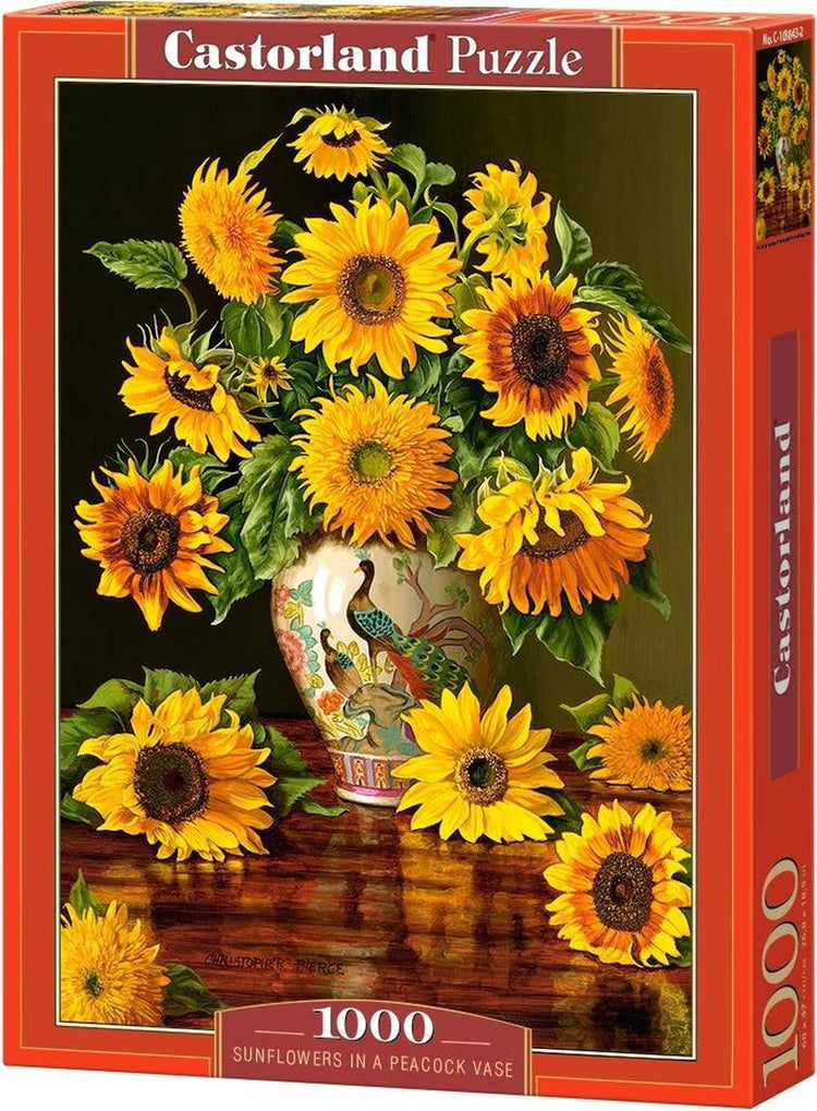 Selecta Castorland Puzzle Tournesols dans un vase paon, 1000 pcs.