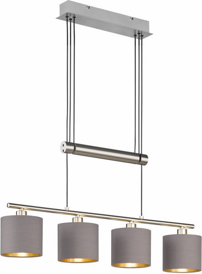 Trio garda - lampe suspendue - nickel mat - excl. 4x e14 4w