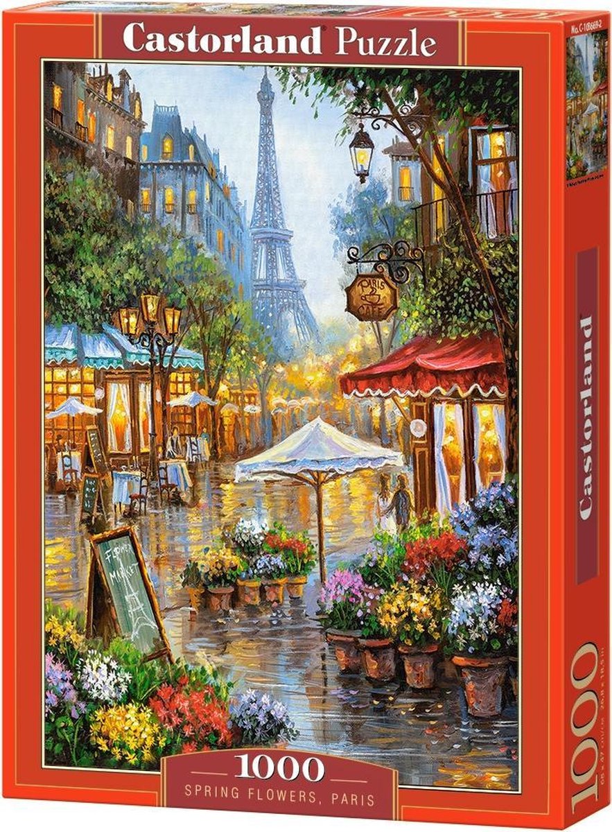 Selecta Castorland Play Puzzle Spring Flowers Paris, 1000st.