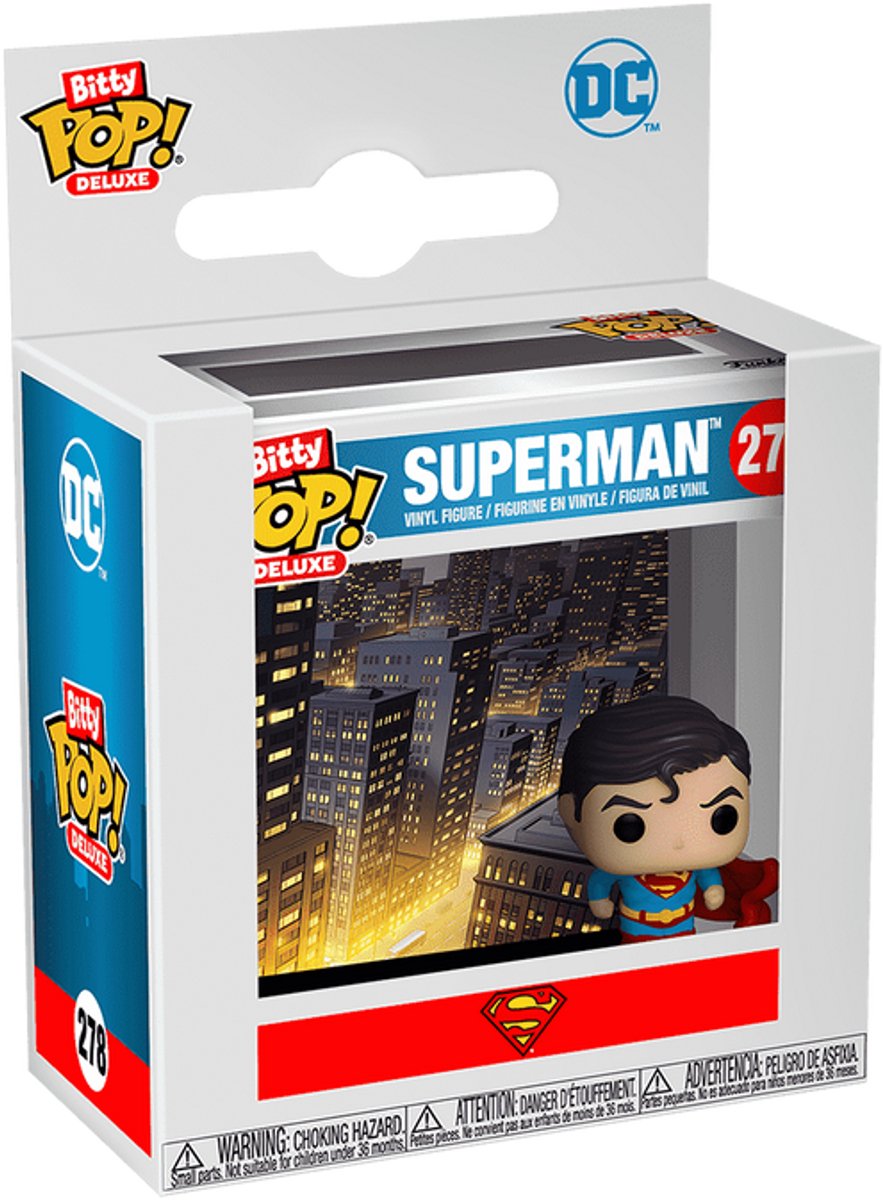 Funko Superman Bitty Pop ! figurine en vinyle de luxe superman (gargouille) présentoir (12) 2,5 cm