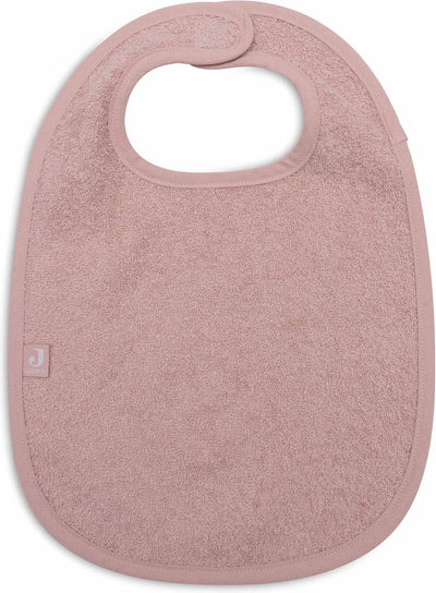 Jollein - bavoir bébé en éponge - coton - avec velcro - rose sauvage