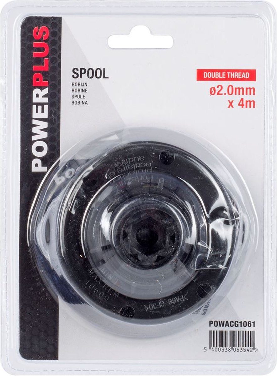 Bobine de fil Powerplus pour débroussailleuse (2 pièces)