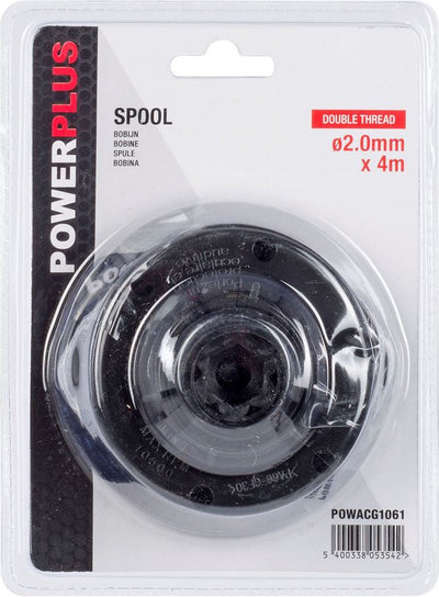 Bobine de fil Powerplus pour débroussailleuse (2 pièces)