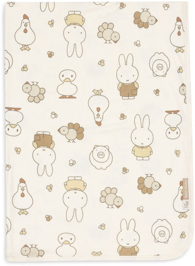 Jollein couverture bébé berceau - 75x100cm - jersey - ferme familiale miffy