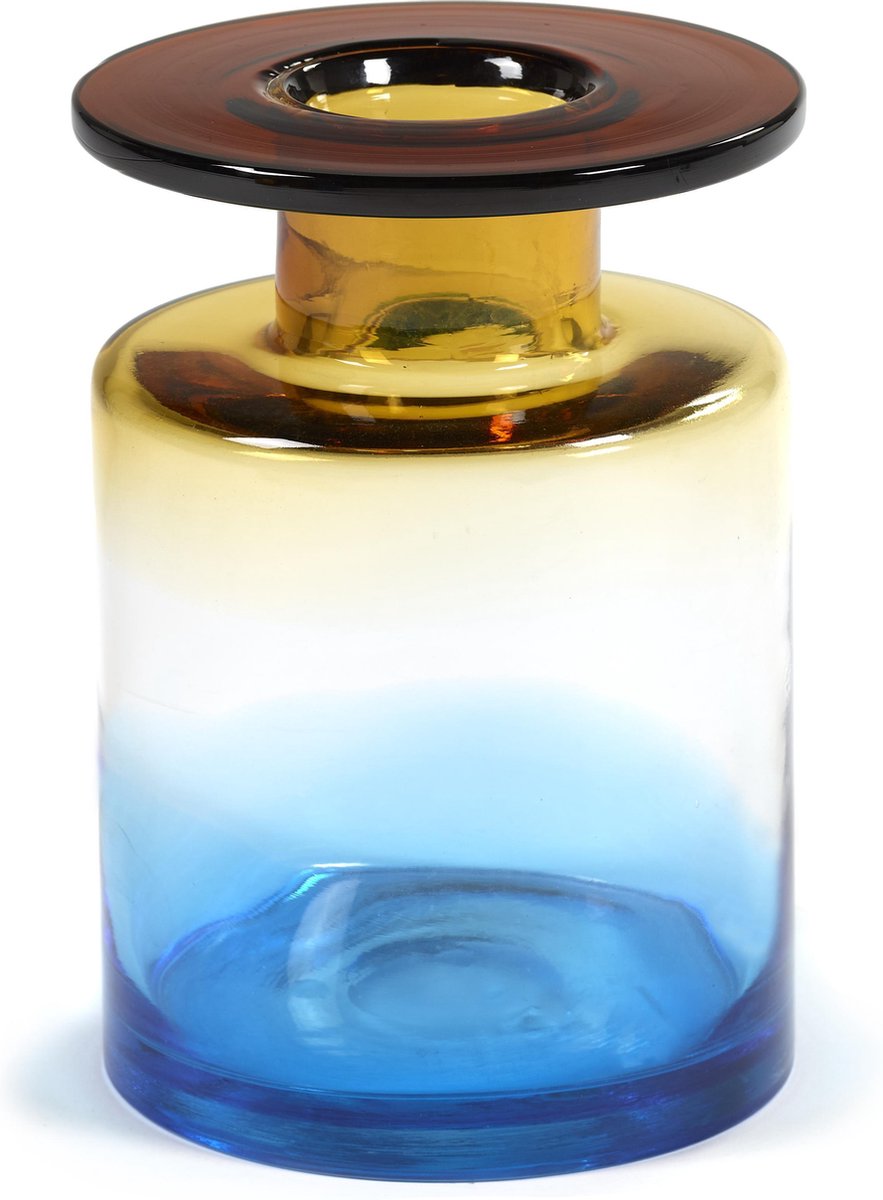 Serax - feu de vent marie michielssen - vase m - ambre bleu - 18 ø - h 27cm - 5,25 kg