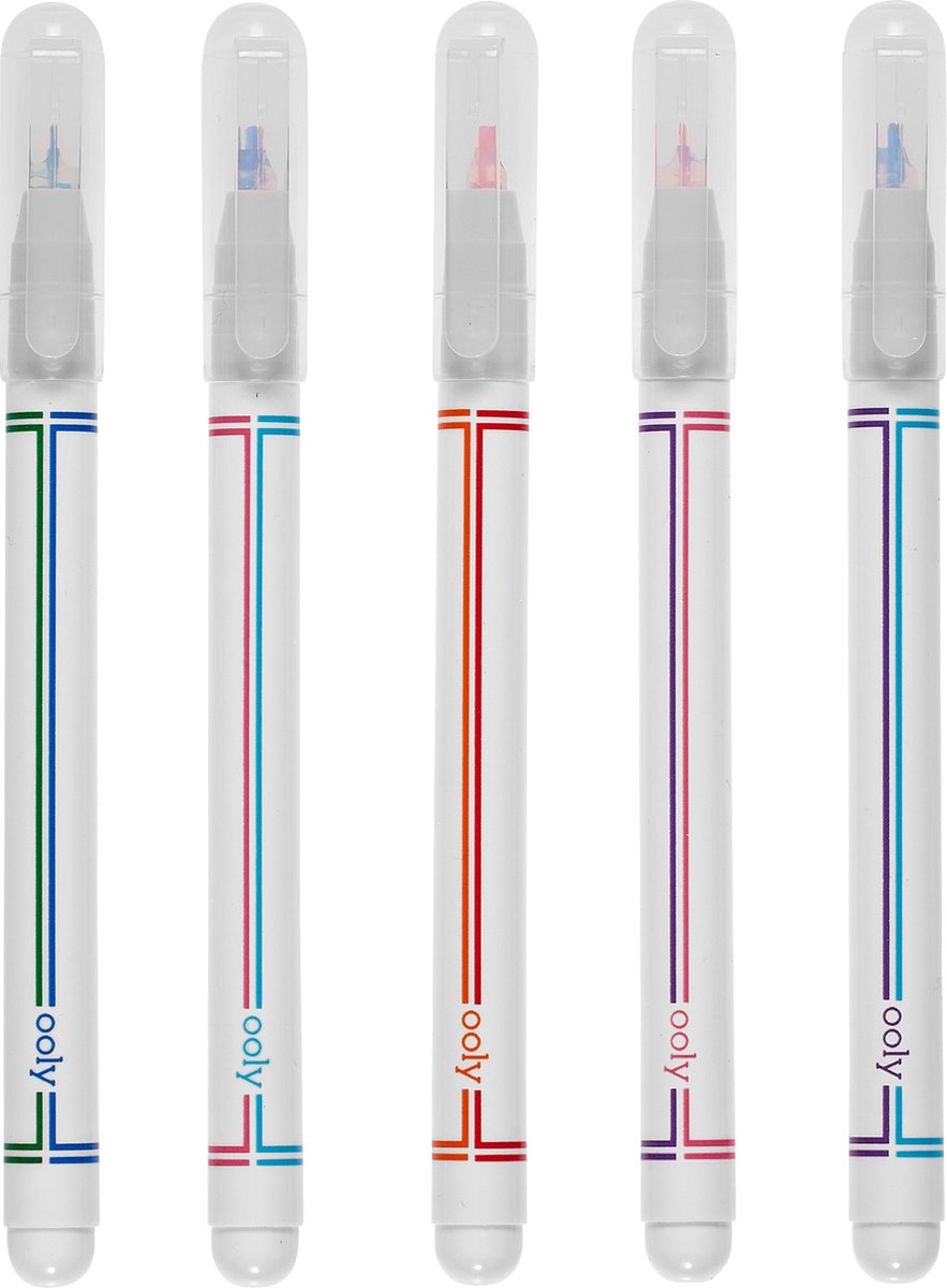 Ooly - see double - surligneurs fins à double pointe - 5 pièces