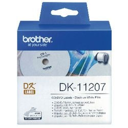 Étiquettes CD DVD dk11207 brother 5,8 cm blanc p-touch