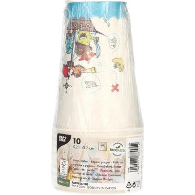 Papstar gobelets équipage pirate carton 0,2l ø7x9,7cm