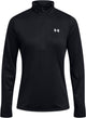 Under armour tech 1 2 zip solid blk pull de sport femme - noir - blanc
