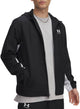 Veste de sport Under Armour UA Rival WVN Coupe-vent-BLK pour hommes - Noir - Blanc